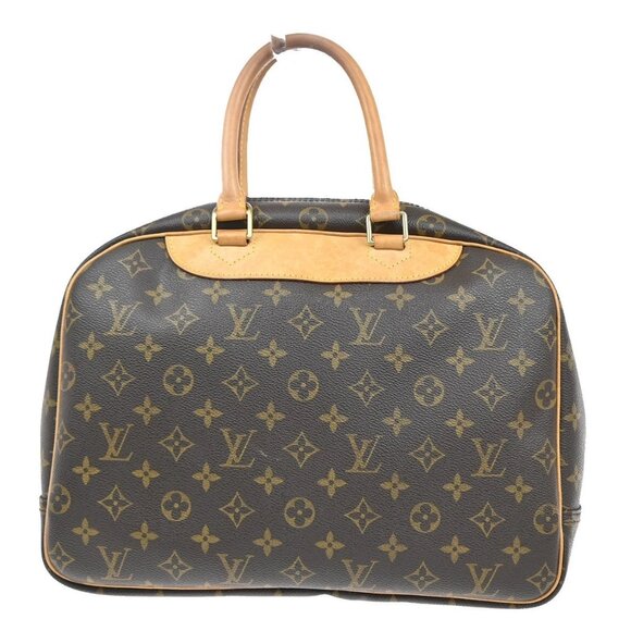 LOUIS VUITTON LV Logo Deauville Hand Bag Monogram Leather Brown M47270 75TA001 - Picture 3 of 16